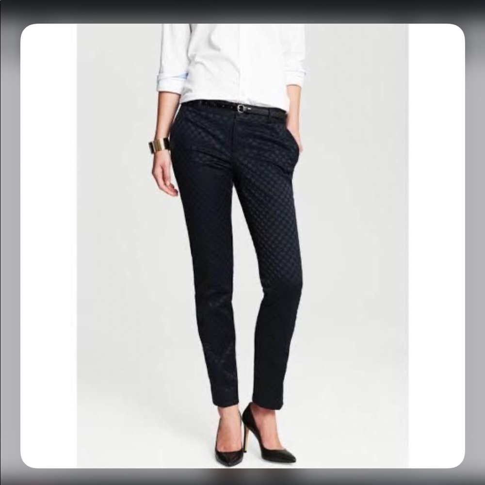 Banana republic Hampton pants black checkered